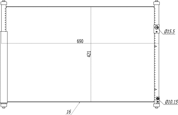 612269 HART Радиатор кондиционера