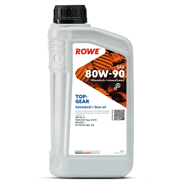 25001001099 ROWE Олива трансмісійна HIGHTEC TOPGEAR SAE 80W-90 (1 L)