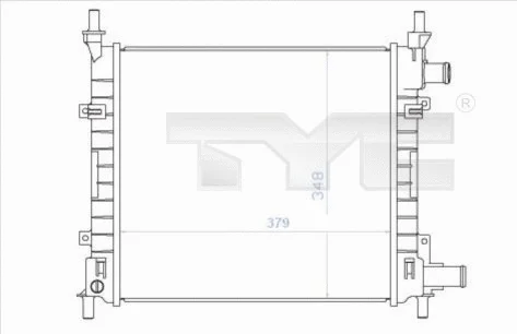 7100043 TYC Радиатор двигателя