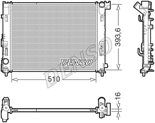 DRM46103 DENSO Радиатор двигателя