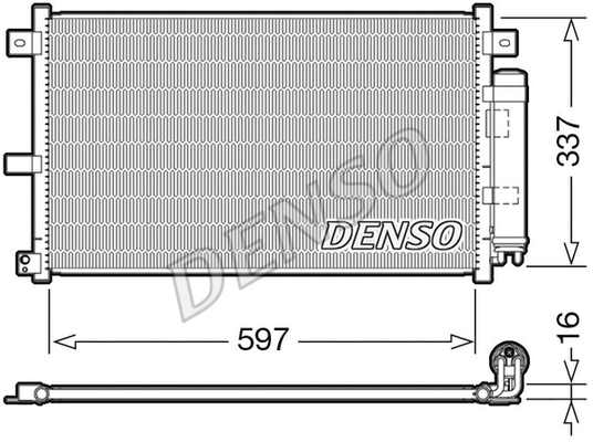 DCN44001 DENSO Радиатор кондиционера