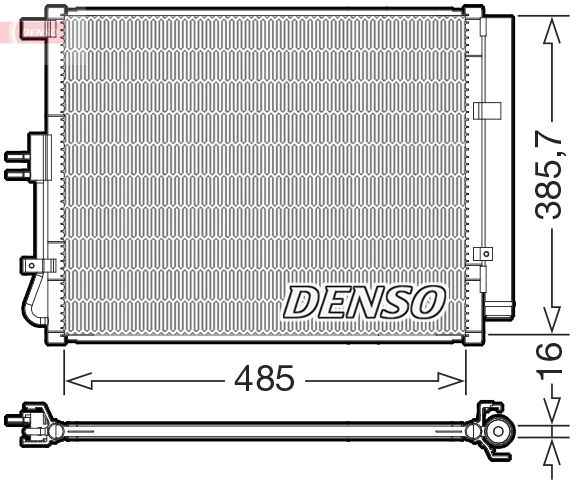 DCN43007 DENSO Радиатор кондиционера