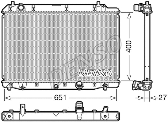 DRM40036 DENSO Радиатор двигателя