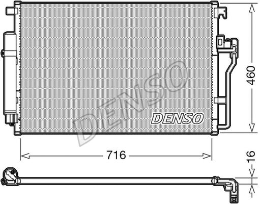 DCN17008 DENSO Радиатор кондиционера