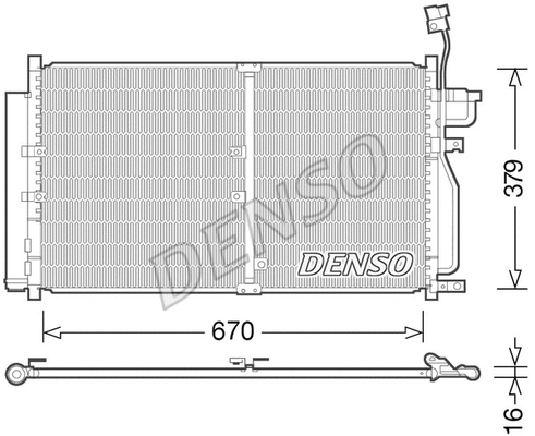 DCN15003 DENSO Радиатор кондиционера