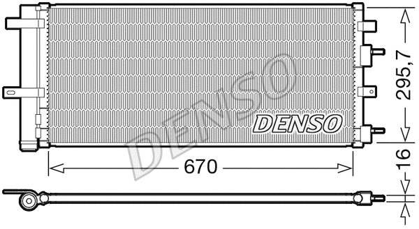 DCN10053 DENSO Радиатор кондиционера