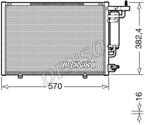 DCN10052 DENSO Радиатор кондиционера