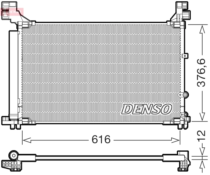 DCN50133 DENSO Радиатор кондиционера
