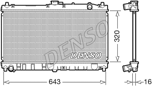 DRM44031 DENSO Радиатор двигателя