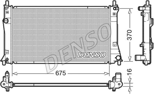 DRM44035 DENSO Радиатор двигателя