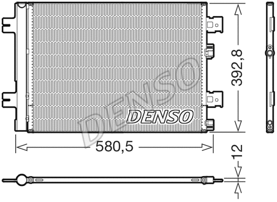 DCN37005 DENSO Радиатор кондиционера