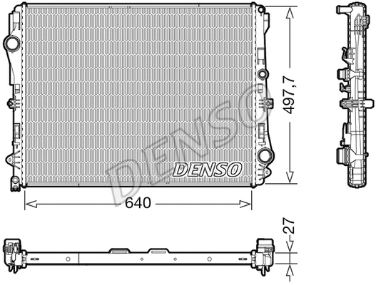 DRM17116 DENSO Радиатор двигателя