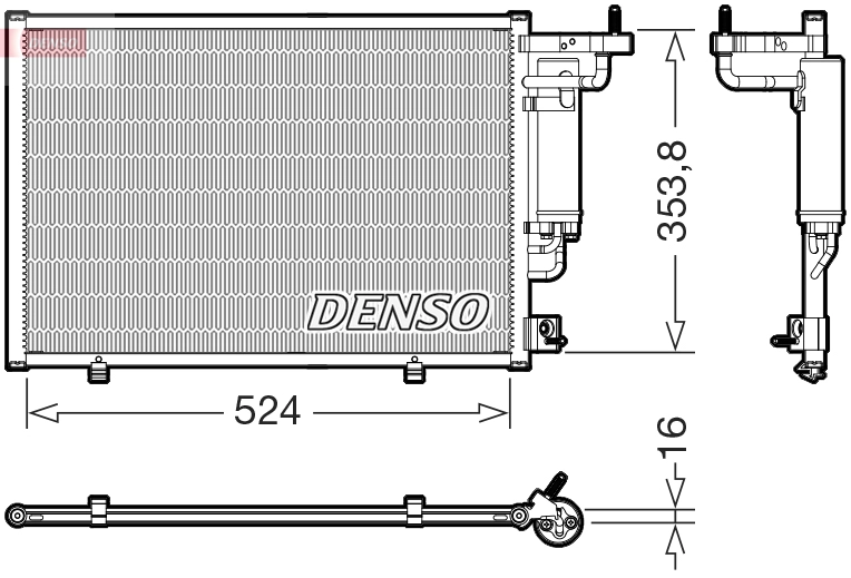 DCN10059 DENSO Радиатор кондиционера
