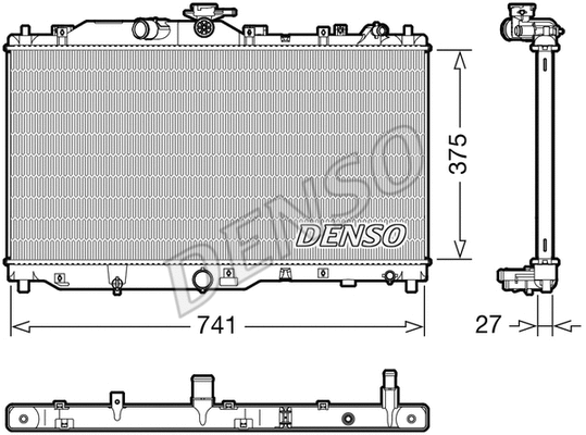 DRM44050 DENSO Радиатор двигателя