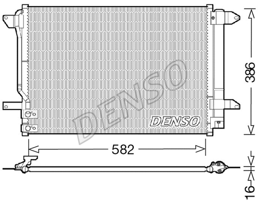 DCN32027 DENSO Радиатор кондиционера