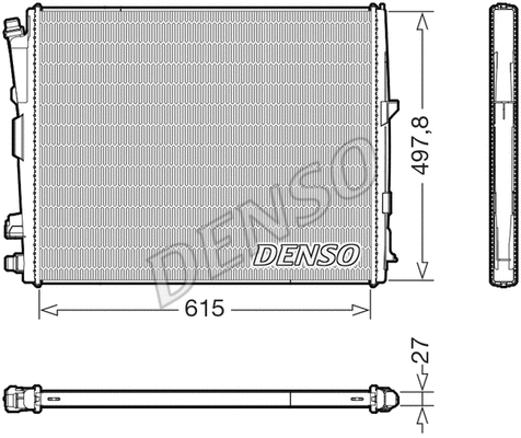 DRM05123 DENSO Радиатор двигателя