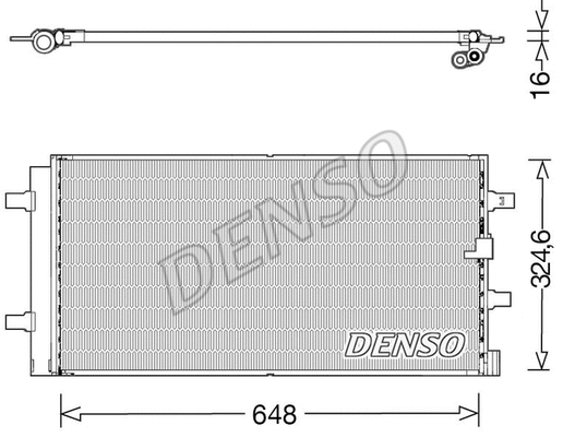 DCN02044 DENSO Радиатор кондиционера