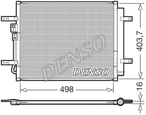 DCN41025 DENSO Радиатор кондиционера