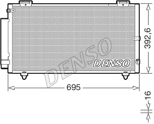 DCN50130 DENSO Радиатор кондиционера