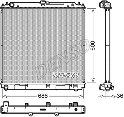 DRM46041 DENSO Радиатор двигателя