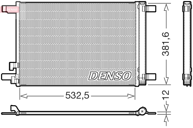 DCN02048 DENSO Радиатор кондиционера