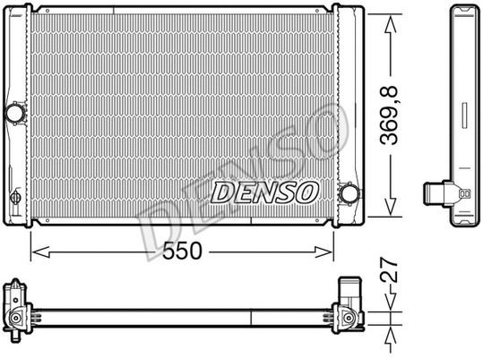 DRM50123 DENSO Радиатор двигателя