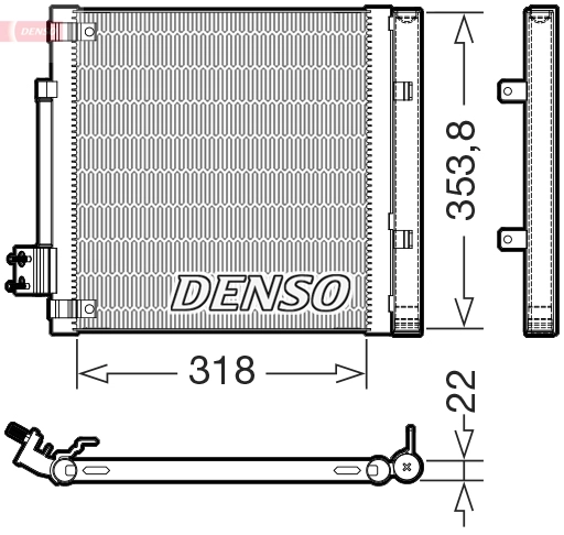 DCN99082 DENSO Радиатор кондиционера