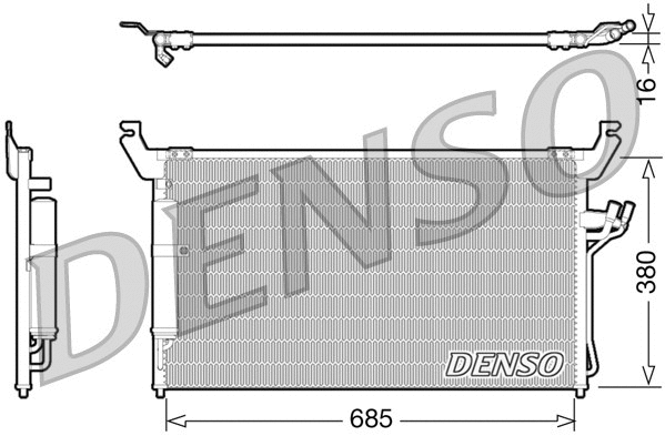DCN46013 DENSO Радиатор кондиционера