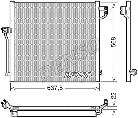 DCN17058 DENSO Радиатор кондиционера