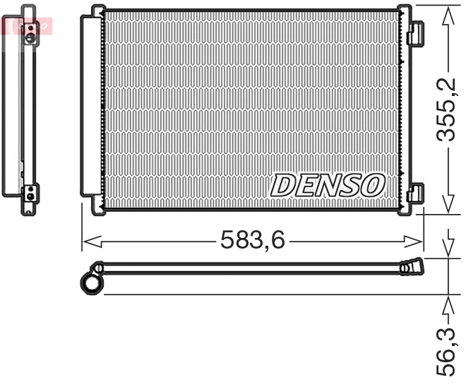 DCN09146 DENSO Радиатор кондиционера
