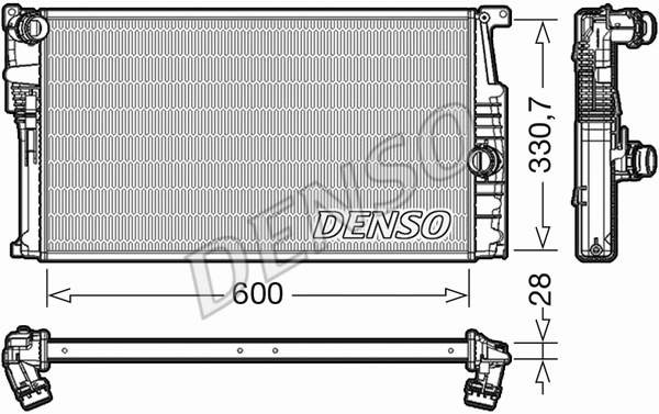 DRM05015 DENSO Радиатор двигателя