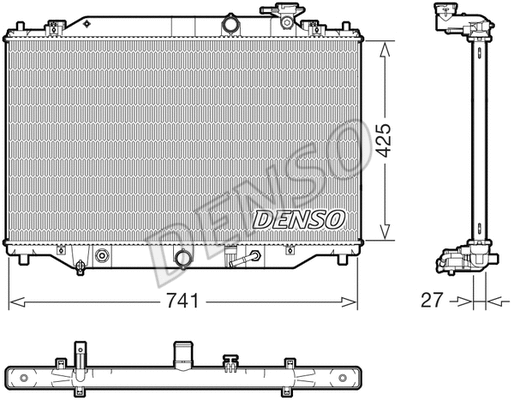 DRM44051 DENSO Радиатор двигателя