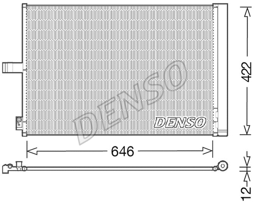 DCN17027 DENSO Радиатор кондиционера