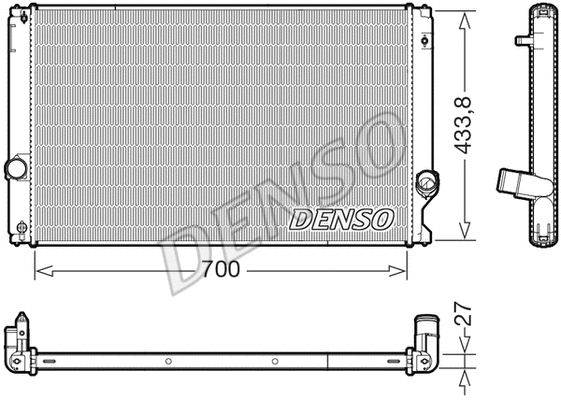 DRM51019 DENSO Радиатор двигателя