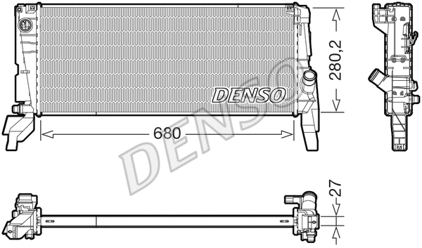 DRM05074 DENSO Радиатор двигателя