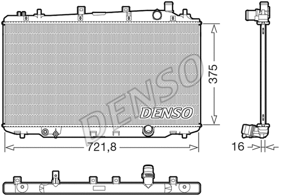 DRM40056 DENSO Радиатор двигателя