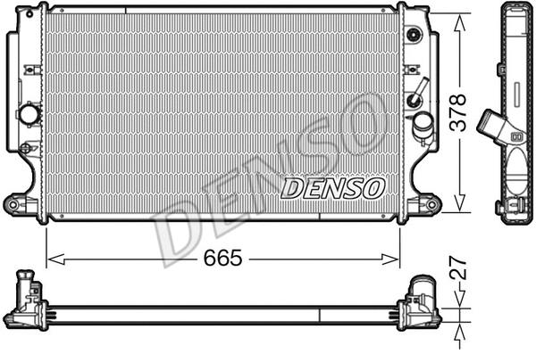 DRM50088 DENSO Радиатор двигателя