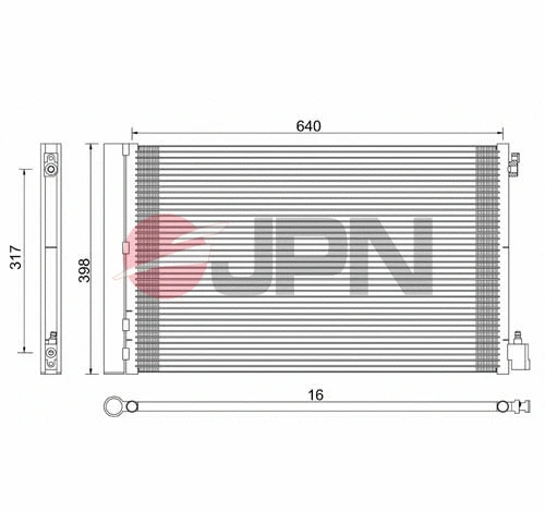60C9120JPN JPN Радиатор кондиционера