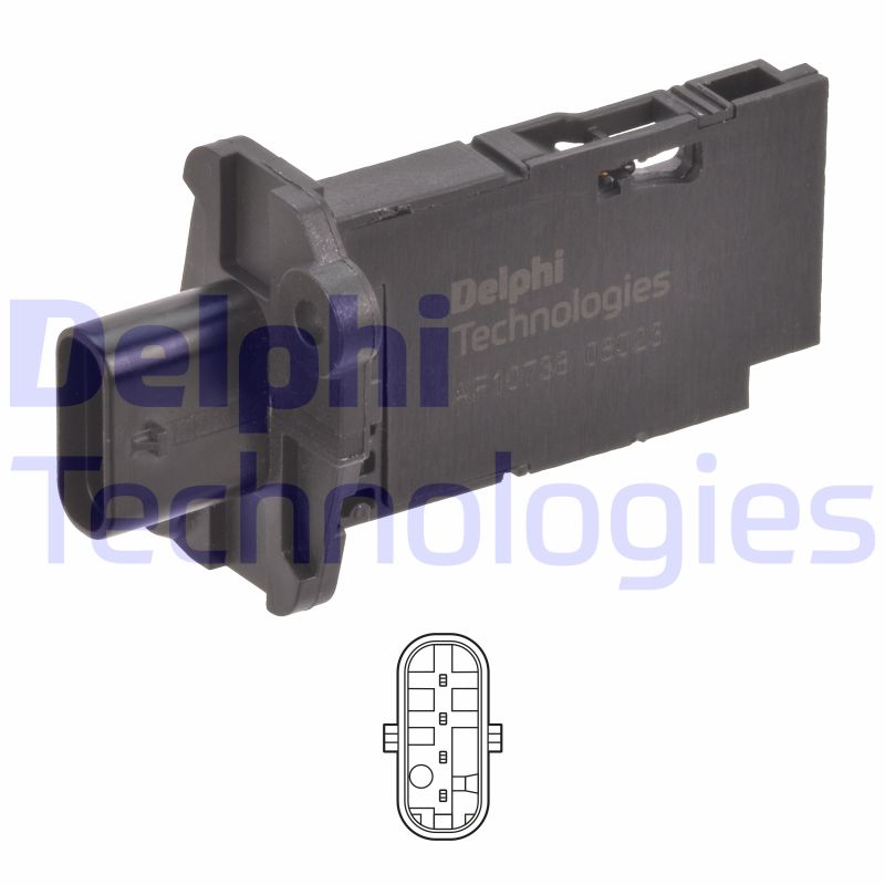 AF1073812B1 DELPHI Витратомір повітря (4 pin, картрідж) BMW 1 (F20), 1 (F21), 2 (F22, F87), 2 (F23), 2 (F45), 2 GRAN TOURER (F46), 2 GRAN TOURER VAN (F46), 3 (F30, F80), 3 (F31), 3 GRAN TURISMO (F34) 1.5D-3.0D 06.10-