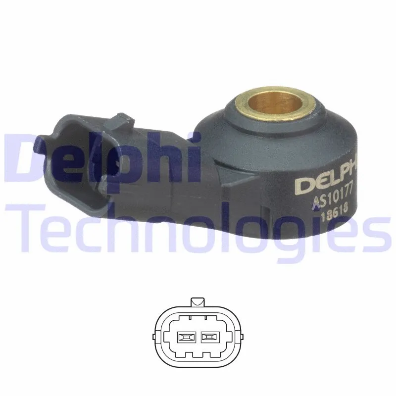 AS10177 DELPHI Датчик детонації CITROEN C1, C1 II  PEUGEOT 107, 108  TOYOTA AYGO, YARIS, YARIS / VIOS 1.0/1.0LPG 06.05-