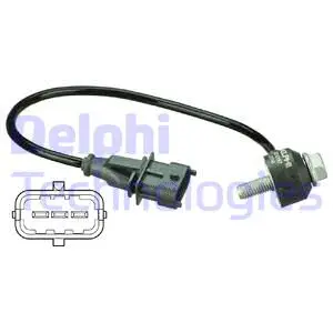 AS10197 DELPHI Датчик детонації OPEL ASTRA G, SIGNUM, VECTRA B, VECTRA C, VECTRA C GTS, ZAFIRA A, ZAFIRA B 1.8/2.2 10.95-12.12