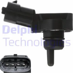 PS10221 DELPHI Датчик тиску у впускному колекторі (4 pin) HYUNDAI ACCENT IV, ACCENT V, CRETA, ELANTRA IV, ELANTRA V, ELANTRA VI, ELANTRA VII, EQUUS / CENTENNIAL, GRAND SANTA FÉ, GRANDEUR, H-1 CARGO 1.0-5.0 04.04-