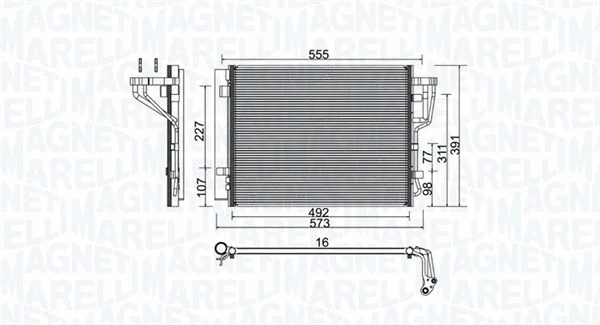350203976000 MAGNETI MARELLI Радиатор кондиционера