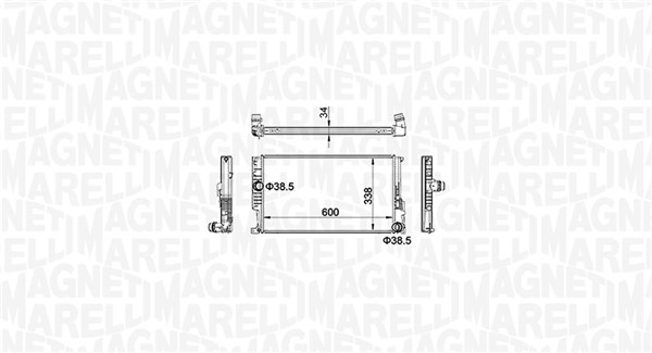 350213159600 MAGNETI MARELLI Радиатор двигателя