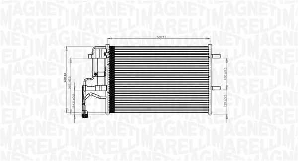 350203844000 MAGNETI MARELLI Радиатор кондиционера