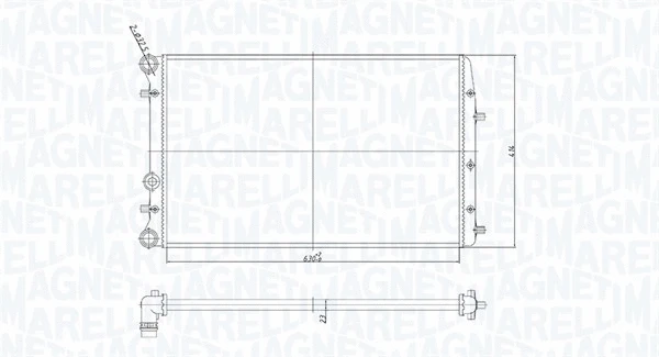350213841000 MAGNETI MARELLI Радиатор двигателя