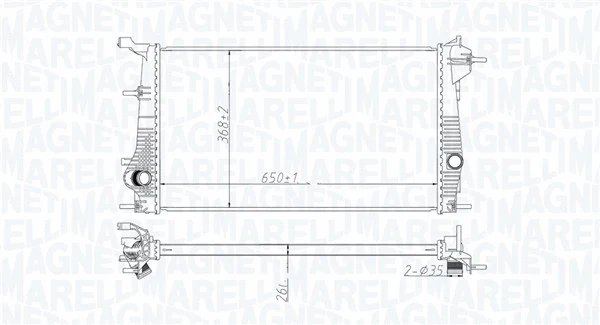350213199200 MAGNETI MARELLI Радиатор двигателя
