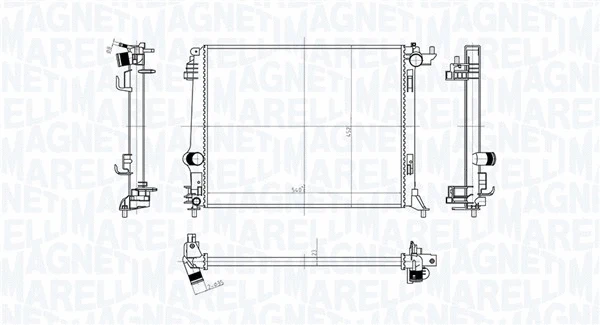 350213207500 MAGNETI MARELLI Радиатор двигателя