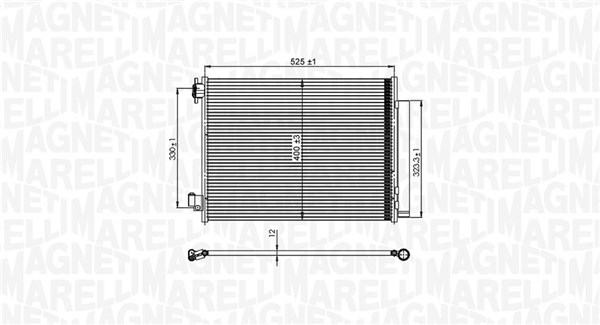 350203823000 MAGNETI MARELLI Радиатор кондиционера