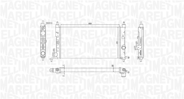 350213190400 MAGNETI MARELLI Радиатор двигателя